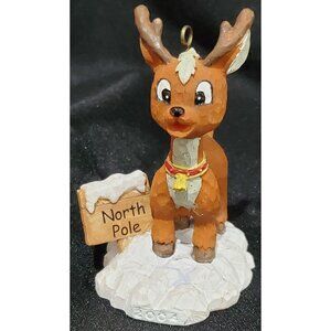 Marathon RUDOLPH red nose reindeer North Pole Christmas Ornament series4 #2 2004